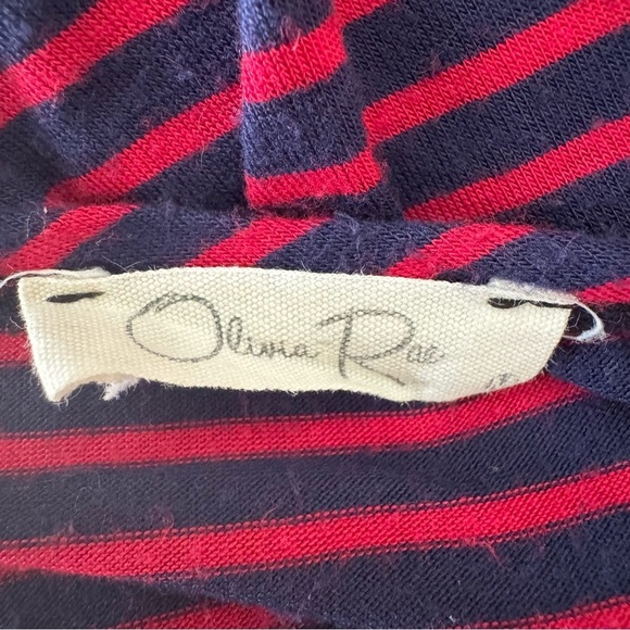 Olivia Rae red and navy striped crop top with tie - Picture 4 of 4